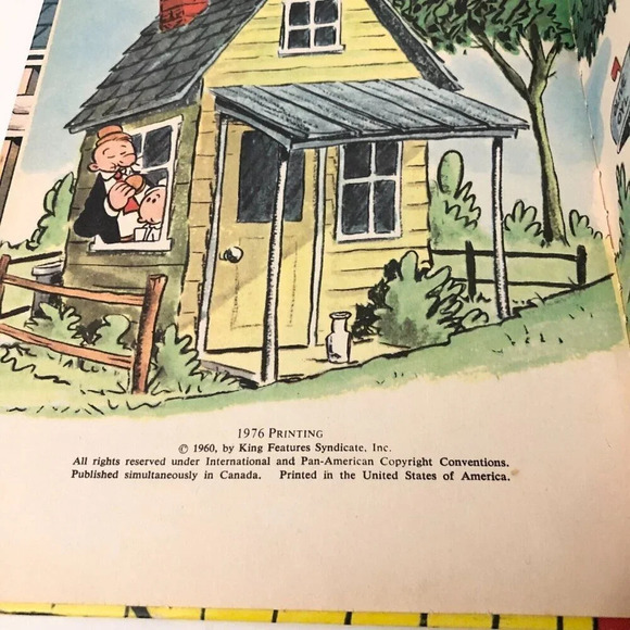 Vtg 1976  The House That Popeye Built Book Wonder Books - Picture 9 of 16